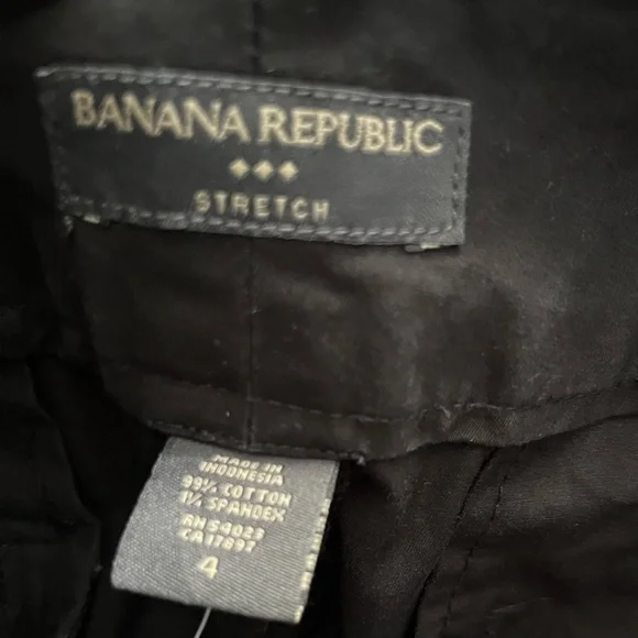 BANANA REPUBLIC Harrison Fit Cropped Stretch Black Pants Size 4 NWT - Picture 9 of 11